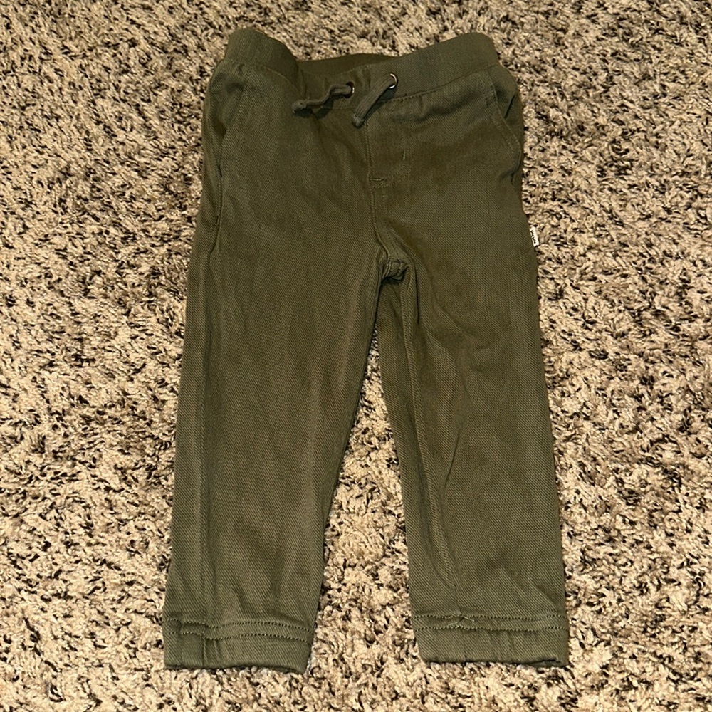 little sleepies denim joggers olive